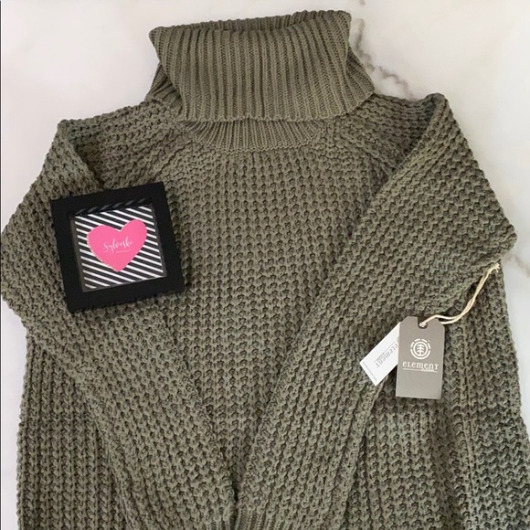 🔥Element Eleventh Olive Green Sweater Dress NWT - Picture 4 of 5